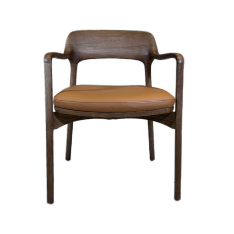 Indoor Furniture Home Hotel Restaurant Sets with Solid Wood Chairs and Curved Backrest