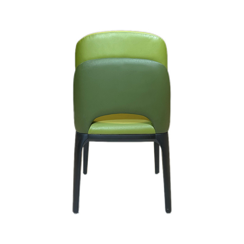 Banquet Party Mustard PU Leather Dining Chair Ash Wood For Home Dining Room