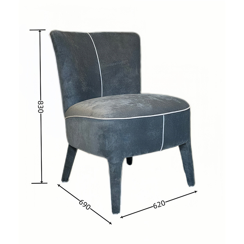 Customized Request Fixed Rotary Modern Velvet Cloth Fabric Chair for Home Dining Room