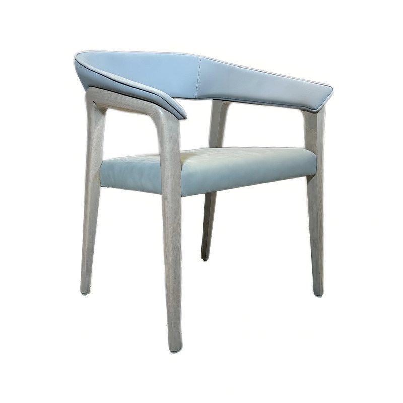 Ash Wood Fabric Back Chair for Adult Suitable Soft Package in Restaurant Hotel Furniture