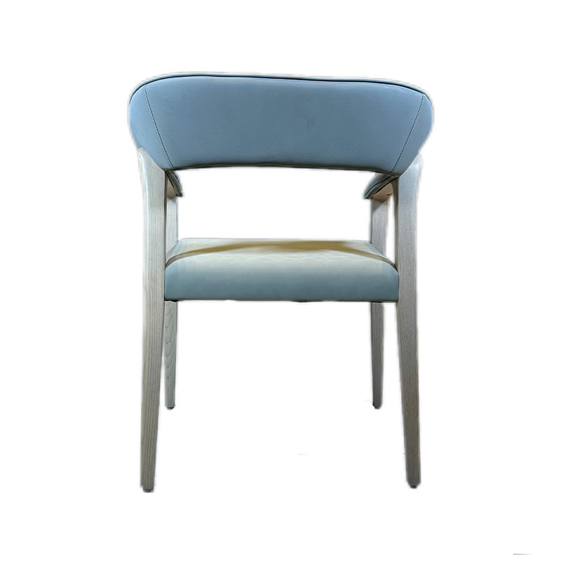 Ash Wood Fabric Back Chair for Adult Suitable Soft Package in Restaurant Hotel Furniture