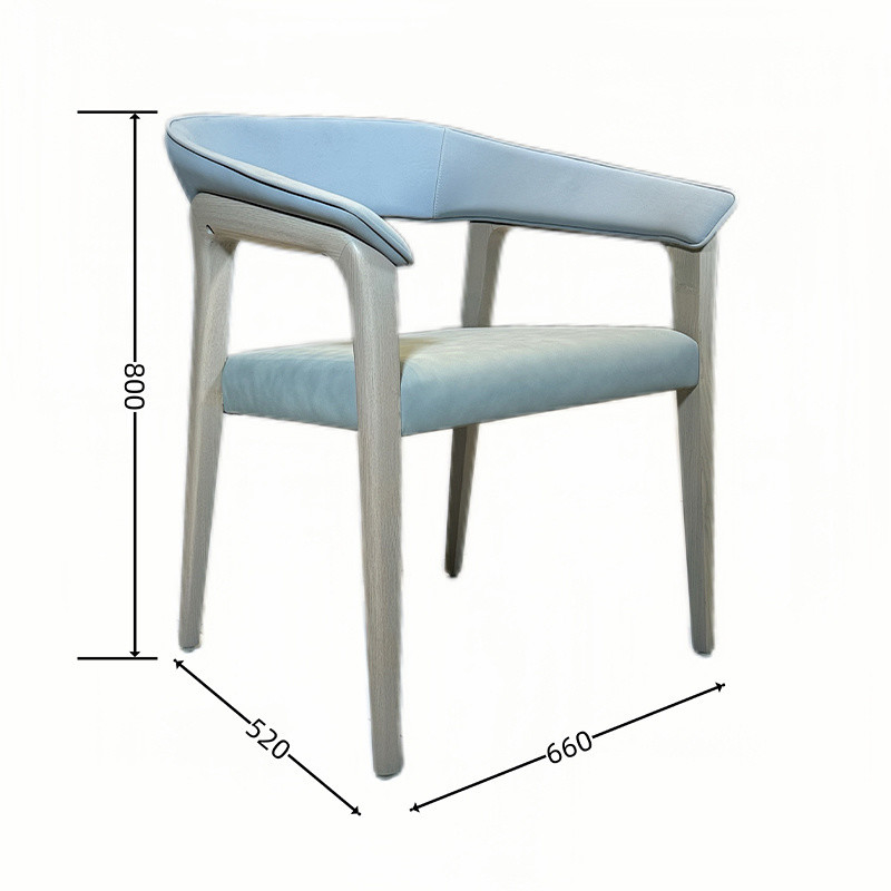 Ash Wood Fabric Back Chair for Adult Suitable Soft Package in Restaurant Hotel Furniture