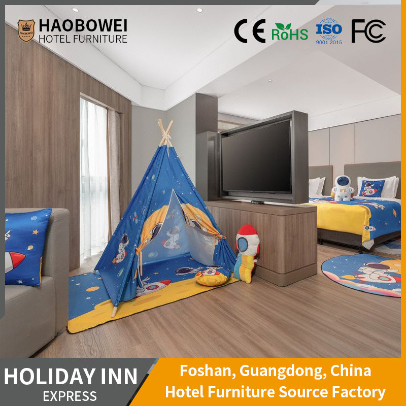 Meubles d'hôtel de luxe moderne Foshan King Size Chambre à coucher sur mesure avec design chaud