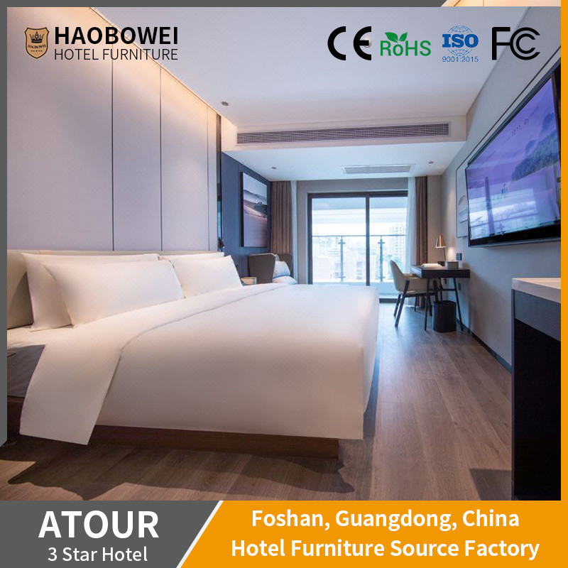 Demande personnalisée Ensemble de meubles d'hôtel de luxe moderne pour chambre à coucher King Size à Foshan