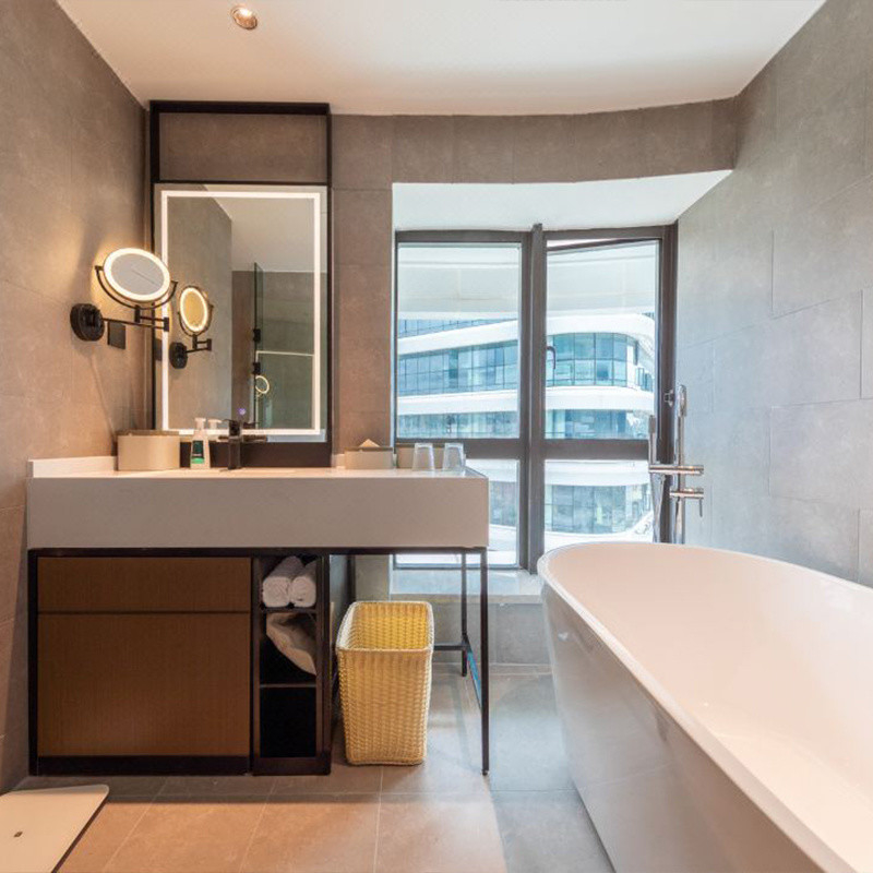 Foshan dossier incurvé en cendres cadre en bois meubles d'hôtel ensemble de chambre standard King Size