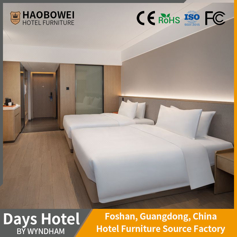আধুনিক স্টাইল 4-তারকা Foshan রিসর্ট হোটেল আসবাবপত্র কাস্টমাইজেশন জন্য ডাবল বেডরুম সেট