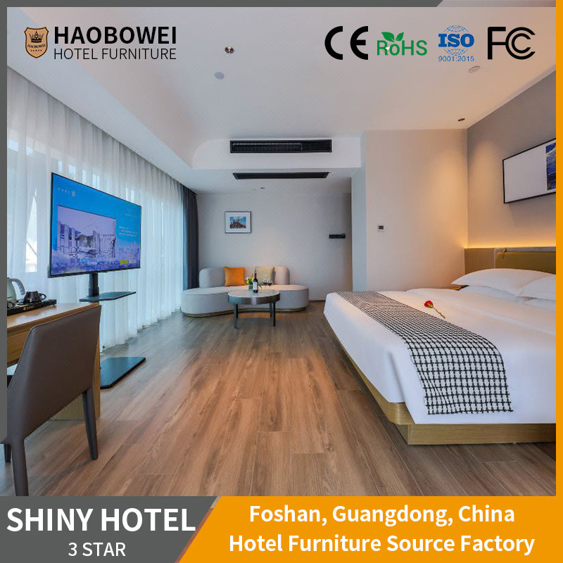 US Đồ nội thất khách sạn Foshan Modern Standard King Size Phòng ngủ 3 sao Indoor for Indoor