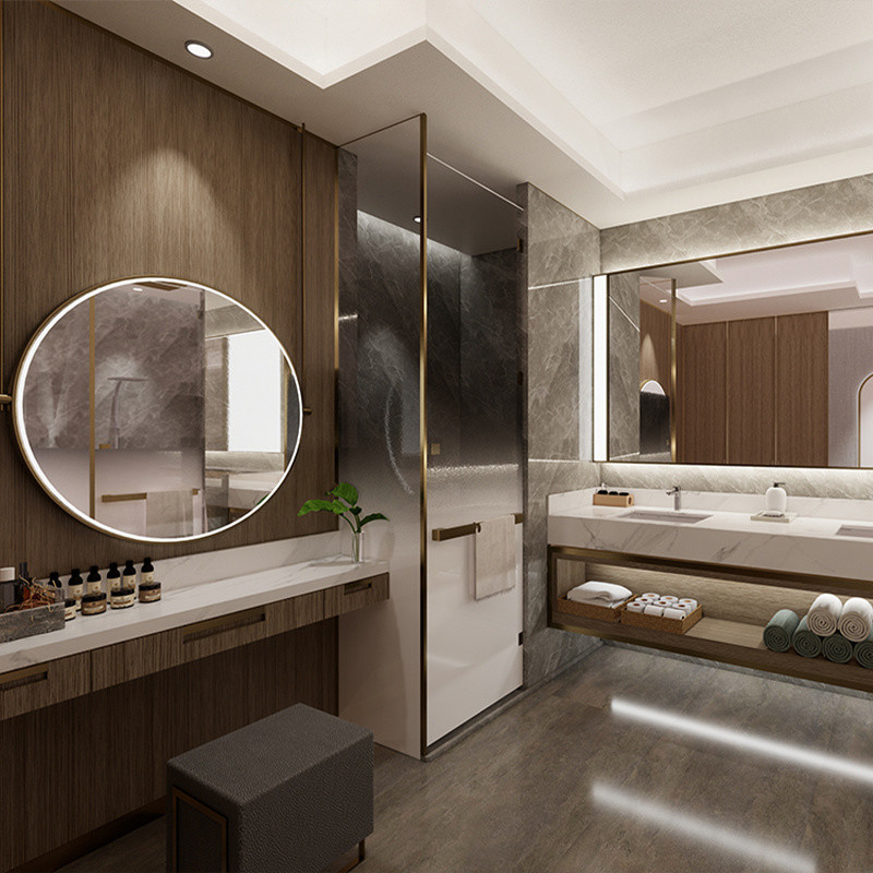 Five Star Hotel Foshan Ash Wood Frame King Size Bedroom Furniture With Modern Style