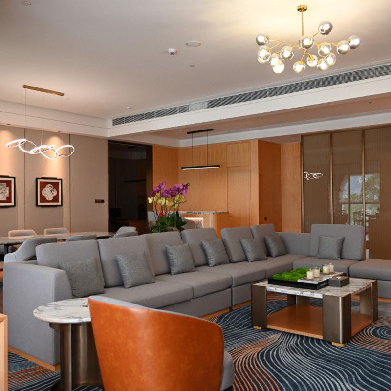 Set Kamar Tidur Ukuran Raja Standar Furniture Untuk WYNDHAM-GRAND-ZQ Resort Hotel Di Foshan