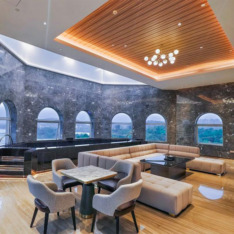 Set Kamar Tidur Ukuran Raja Standar Furniture Untuk WYNDHAM-GRAND-ZQ Resort Hotel Di Foshan