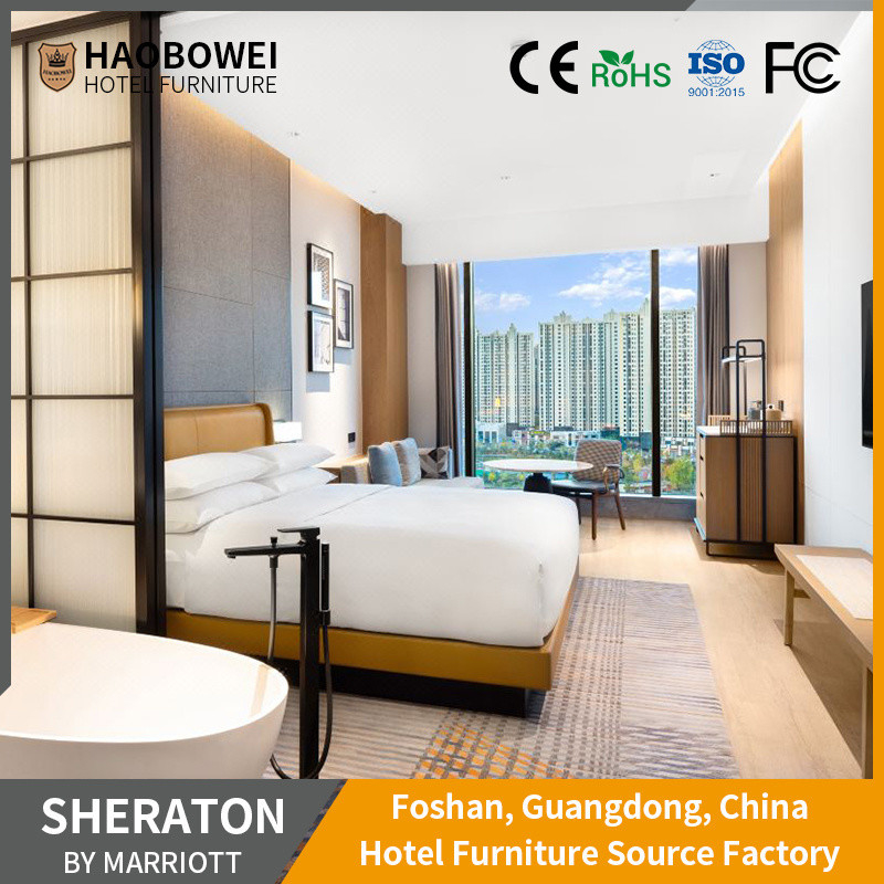 Customization King Size Bedroom Set For Luxury Sheraton Hotel Furniture From Foshan