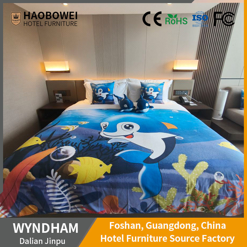 Ash Wood Frame And Solvent-Free Anti-Fouling Leather Bedroom Set Furniture Luxury Style