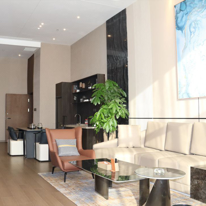 Ash Wood Frame And Solvent-Free Anti-Fouling Leather Bedroom Set Furniture Luxury Style