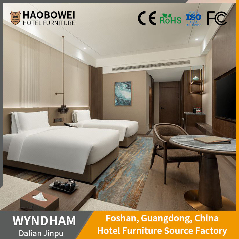 Set Kamar Tidur Disesuaikan Furnitur Hotel Foshan King Size Tempat Tidur Business Resort Sumber