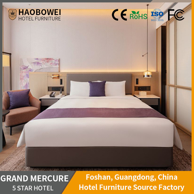 GRAND MERCURE-SZ Ash Wood Frame King Size Bedroom Set 5 Star Hotel Source Furniture