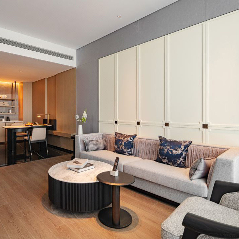 Luksusowy zestaw sypialni King Size z rysunkami w nowoczesnym stylu z mebli 5 gwiazdkowego hotelu