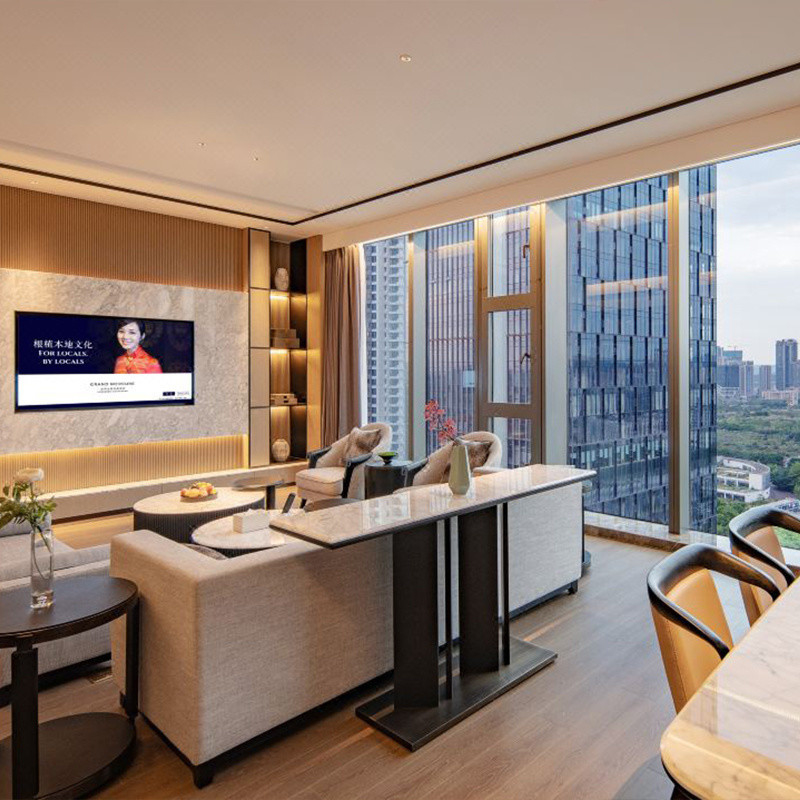 Luksusowy zestaw sypialni King Size z rysunkami w nowoczesnym stylu z mebli 5 gwiazdkowego hotelu