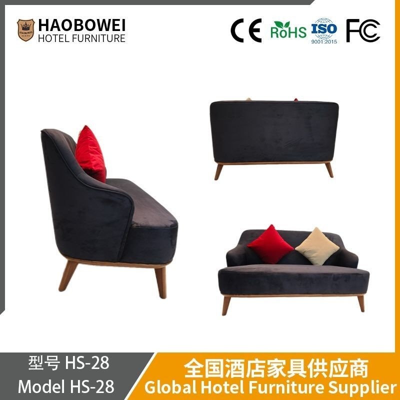 Haobowei Nordic Recreación área de descanso Restaurante de té Sofá Stand Mesa de reuniones y silla Sofá comercial
