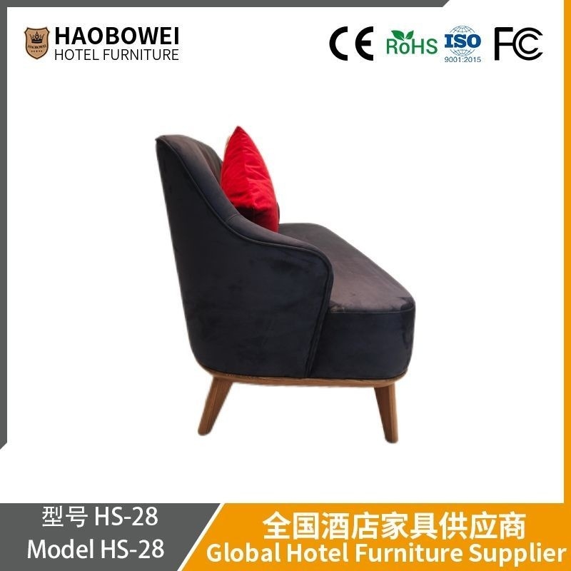 Haobowei Nordic Recreación área de descanso Restaurante de té Sofá Stand Mesa de reuniones y silla Sofá comercial