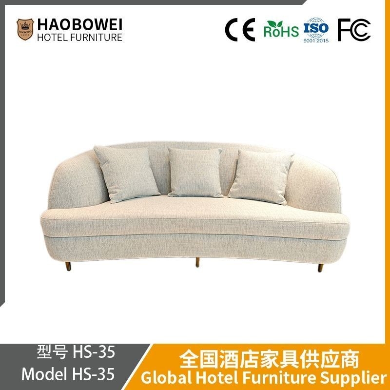 Cat&prime's Paw Milk Flannel Stoffen Sofa, Nieuw Model voor woonkamer, Kleine grootte, Moderne en eenvoudige, witte room stijl, gebogen sofa.