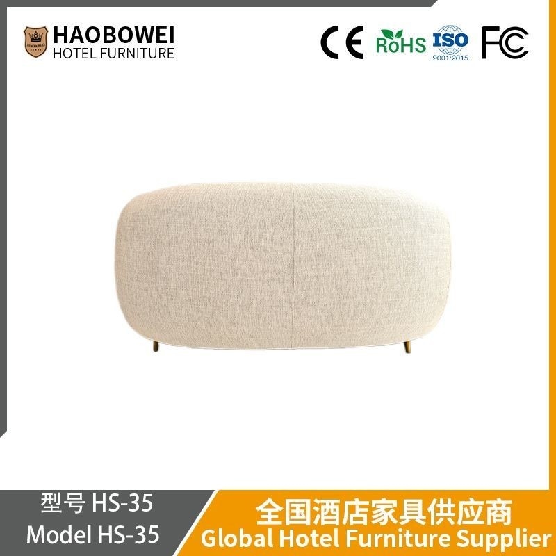 Cat&prime's Paw Milk Flannel Stoffen Sofa, Nieuw Model voor woonkamer, Kleine grootte, Moderne en eenvoudige, witte room stijl, gebogen sofa.