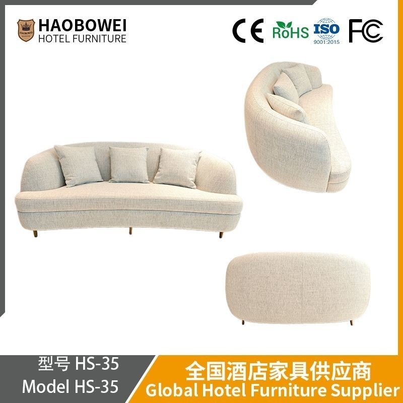 Italiaanse minimalistische stoffen bank voor grote huizen Connery bank moderne licht luxe high-end Foshan meubelbank voor woonkamer