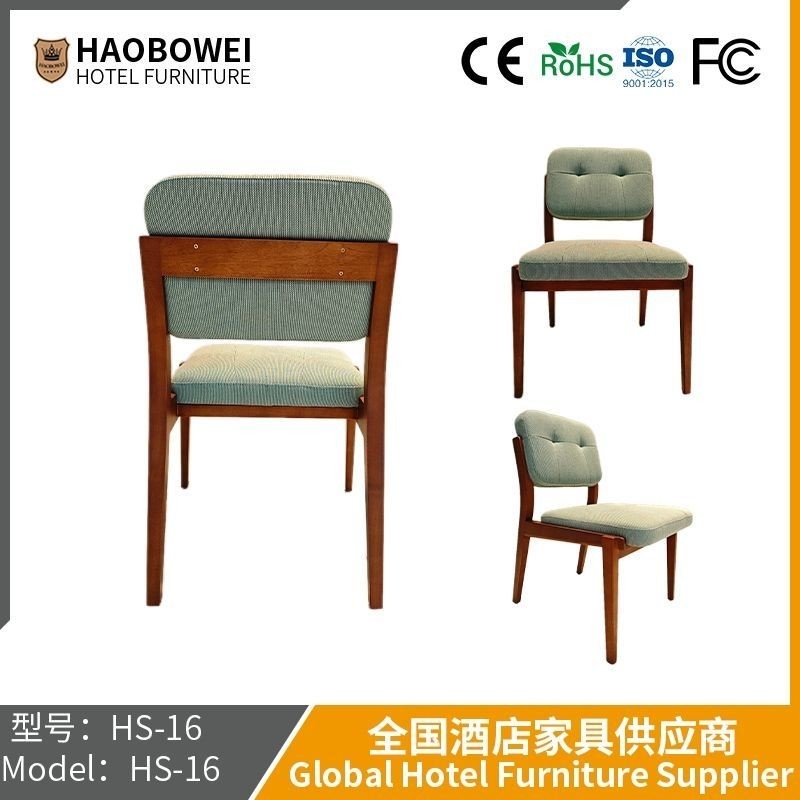 Haobowei Meubels Echte Hout Eetstoel Hotel Designer Stoel Home Casual Restaurant Achterstoel Moderne eenvoudige kruk
