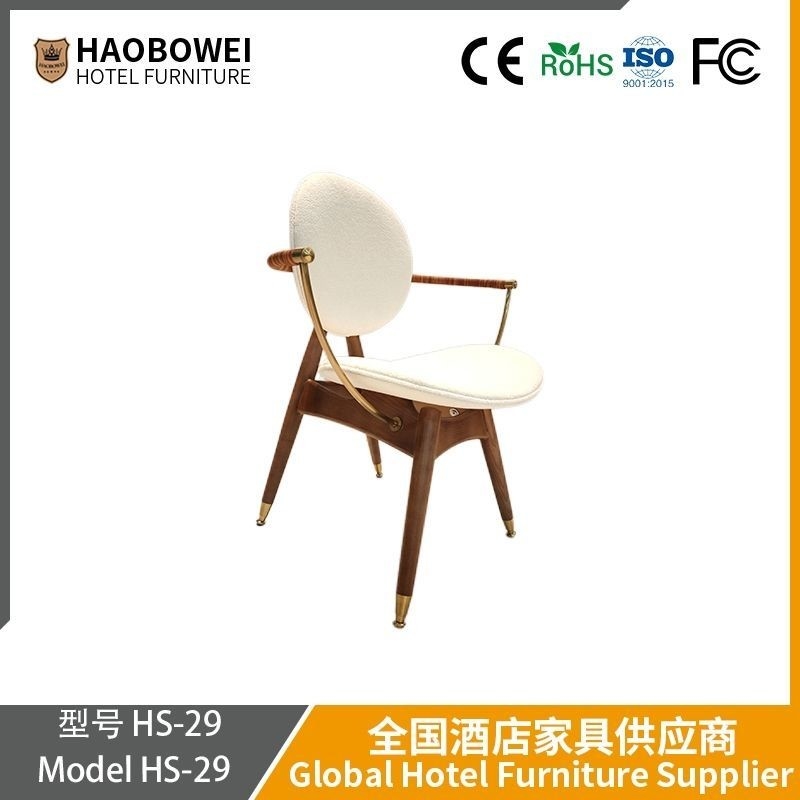Cream Wind Eetstoel Home Solid Wood Back Designer Stoel Model Eetkamer Tafel en stoel Internet Celebrity Restaurant Kruk