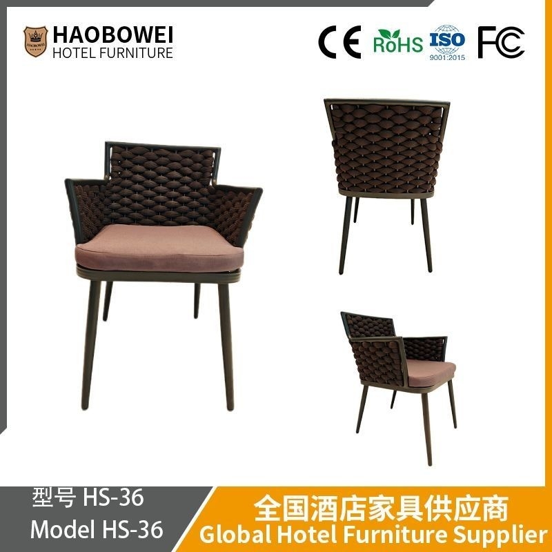 Nordic Outdoor Sofa Courtyard Teak Rattan Sofa Combination Villa Rattan Woven Sofa Open-Air Garden Outdoor Furniture